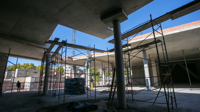 Avanza la obra del Patio Maristas en la Ciudad de Mendoza