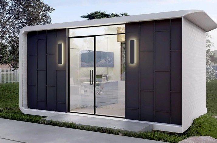  Casa modular prefabricada del envase 20 ECO Tiny Home  residencial lista para vivir vivienda, acero de aleación, marrón : Patio,  Césped y Jardín